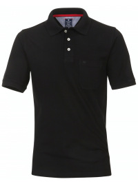Redmond Poloshirt - Casual Fit - Pique - schwarz