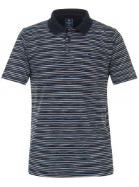 Redmond Poloshirt - Regular Fit - Streifen - blau / hellblau
