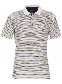 Redmond Poloshirt - Regular Fit - Streifen - blau / weiß / braun
