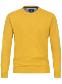 Redmond Pullover - Rundhals-Ausschnitt - gelb