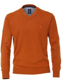 Redmond Pullover - V-Ausschnitt - terra