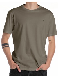 REPLAY T-Shirt - Regular Fit - Rundhals - olivgrün
