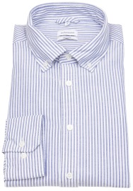 Seidensticker Hemd - Regular Fit - Button Down Kragen - Streifen - hellblau / weiß