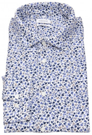 Seidensticker Hemd - Regular Fit - Kentkragen - Print - blau