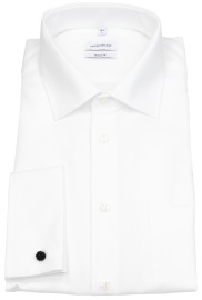 Seidensticker Hemd - Regular Fit - Kentkragen - Umschlagmanschette - weiß