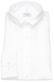 Seidensticker Hemd - Shaped Fit - Button Down Kragen - weiß