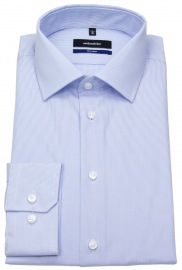 Seidensticker Hemd - Shaped Fit - feine Streifen - hellblau / weiß