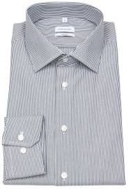 Seidensticker Hemd - Shaped Fit - Kentkragen - Streifen - schwarz / weiß