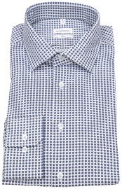 Seidensticker Hemd - Slim Fit - Performance Shirt - Kentkragen - blau / weiß