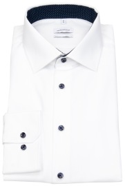 Seidensticker Hemd - X-Slim Fit - Kentkragen - Kontrastknöpfe - weiß