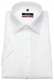 Seidensticker Kurzarmhemd - Regular Fit - Kentkragen - weiß
