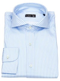 van Laack Hemd - Slim Fit - Haikragen - Meisterwerk - Streifen - hellblau / weiß - ohne OVP