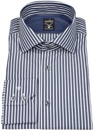 van Laack Hemd - Tailor Fit - Haikragen - Meisterwerk - Streifen - blau / weiß