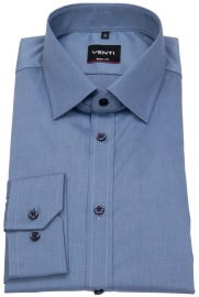 Venti Hemd - Body Fit - Kentkragen - blau - ohne OVP