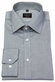 Venti Shirt - Body Fit - Kent Collar - Grey