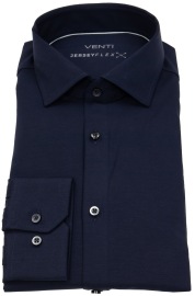 Venti Shirt - Body Fit - Kent Collar - Jersey Flex Stretch - Dark Blue