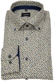 Venti Hemd - Modern Fit - Button Down - Print - mehrfarbig