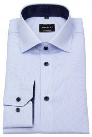 Venti Hemd - Modern Fit - feine Streifen - hellblau / weiß