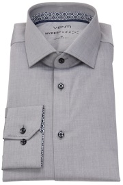 Venti Shirt - Modern Fit - Kent Collar - Hyperflex Stretch - Grey