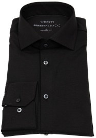 Venti Hemd - Modern Fit - Kentkragen - Jersey Flex Stretch - schwarz