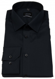 Venti Shirt - Modern Fit - Kent Collar - Black