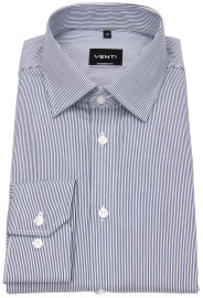 Venti Hemd - Modern Fit - Kentkragen - Streifen - dunkelblau / weiß
