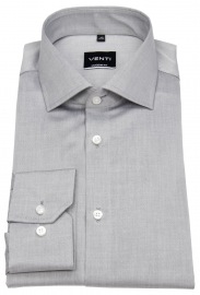 Venti Hemd - Modern Fit - Twill - grau