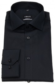 Venti Hemd - Modern Fit - Twill - schwarz