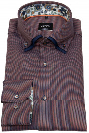 Venti Hemd - Modern Fit - unterlegter Button Down - orange / blau - ohne OVP
