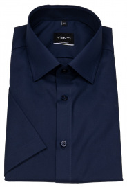 Venti Short Sleeve Shirt - Modern Fit - Dark Blue