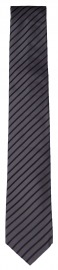 Venti Silk Tie - Slim - Black / Anthracite Striped