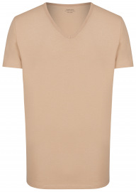 Venti T-Shirt Doppelpack - Modern Fit - V-Neck - caramel