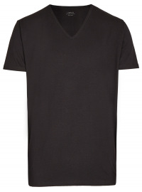 Venti T-Shirt Doppelpack - Modern Fit - V-Neck - schwarz