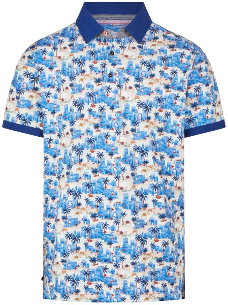 A Fish Named Fred Poloshirt - Modern Fit - Oase - mehrfarbig - 31.303 610 