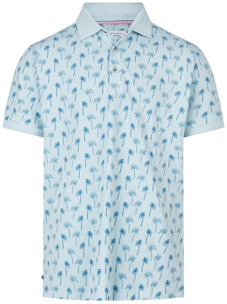 A Fish Named Fred Poloshirt - Modern Fit - Palmen - hellblau - 31.310 610 