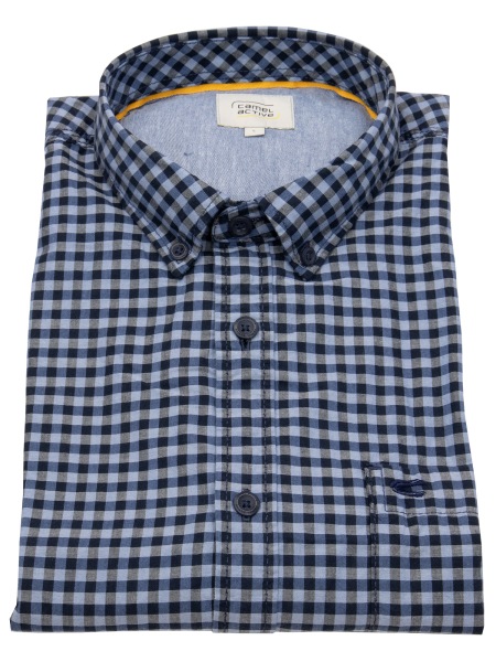 Camel Active Hemd - Regular Fit - Button Down - fein kariert - blau - ohne OVP - 409110-9S10-47 