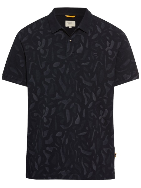 Camel Active Poloshirt - Regular Fit - Print - dunkelblau - 409909 5P43 48 