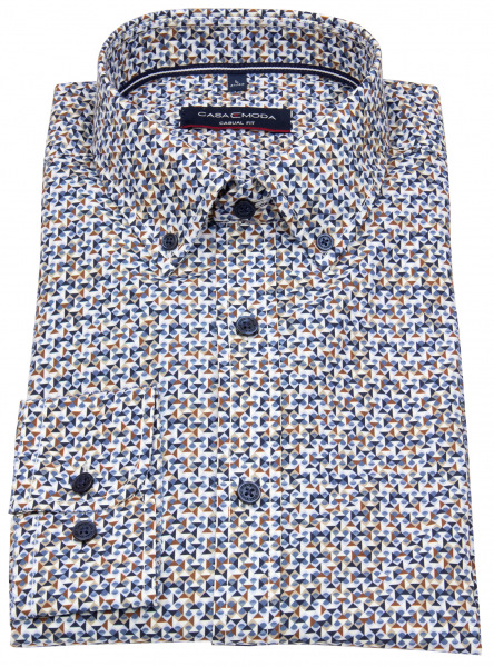 Casa Moda Hemd - Casual Fit - Button Down Kragen - mehrfarbig - 423923100 100 