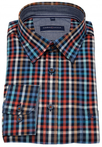 Casa Moda Hemd - Casual Fit - kariert - extra langer Arm 72cm - 434006502 450 
