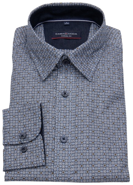 Casa Moda Hemd - Casual Fit - Kentkragen - Print - mehrfarbig - extra langer 72cm Arm - ohne OVP - 444307702 102 