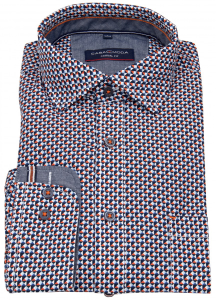 Casa Moda Hemd - Casual Fit - Print - mehrfarbig - 434010000 100 