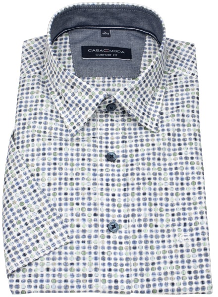 Casa Moda Kurzarmhemd - Comfort Fit - Kontrastknöpfe - Print - mehrfarbig - 954463900 300 