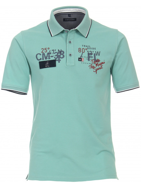 Casa Moda Poloshirt - Casual Fit - Print - grün - 933996500 317 