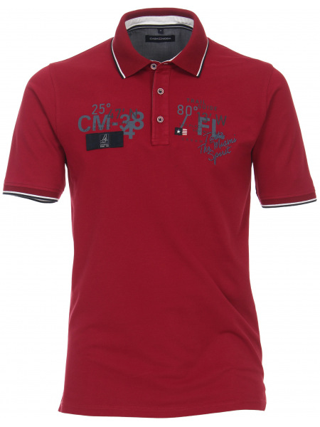 Casa Moda Poloshirt - Casual Fit - Print - rot - 933996500 964 
