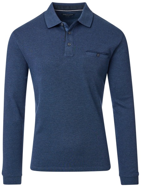 Casa Moda Poloshirt - Regular Fit - Langarm - blau - 403478000 107 