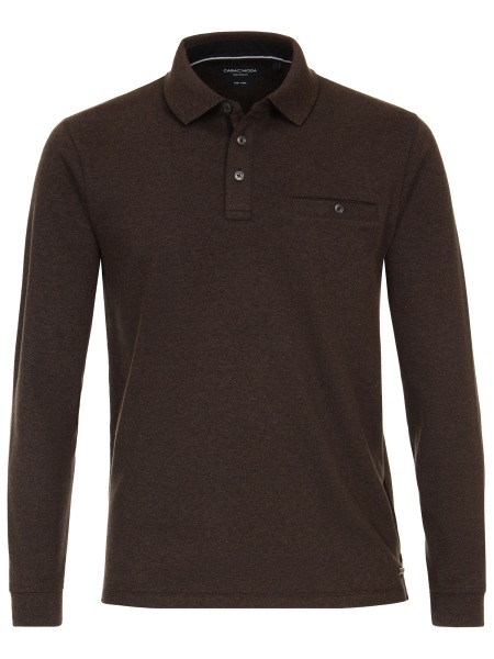 Casa Moda Poloshirt - Regular Fit - Langarm - braun - 403478000 679 