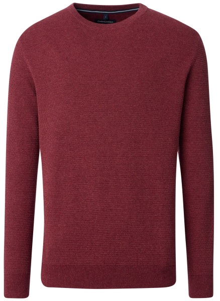 Casa Moda Pullover - Rundhals Ausschnitt - Struktur - rot - 454382600 420 