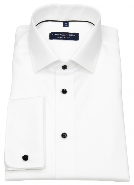 Casa Moda Smokinghemd - Comfort Fit - Kontrastknöpfe - UMA - weiß - 005380 001 