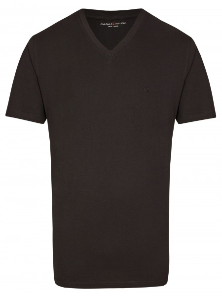 Casa Moda T-Shirt Doppelpack - V-Neck - schwarz - 092600 800 
