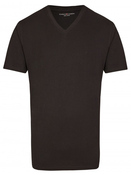 Casa Moda T-Shirt Doppelpack - V-Neck - schwarz - 092600 800 